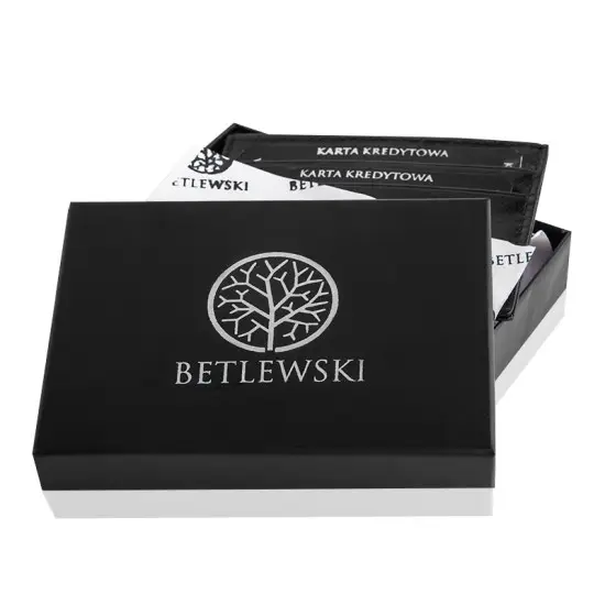 Izpārdošana BETLEWSKI® ādas kredītkaršu futrālis (sarkans) BE-08 Premium
