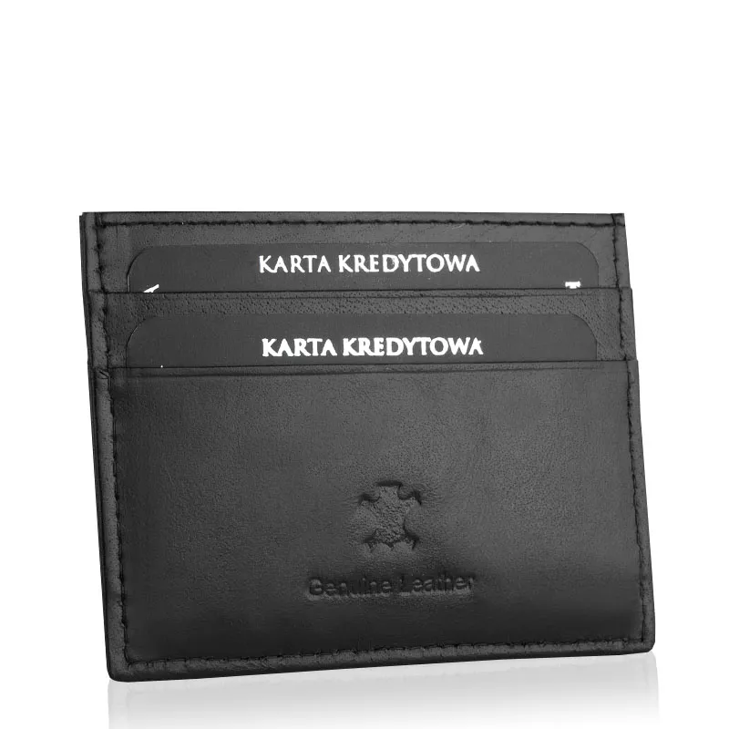 Izpārdošana BETLEWSKI® ādas kredītkaršu futrālis (melns) BE-08 Premium
