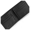 Vīriešu dabīgās ādas maks Damian (melns ar zilu) N054-W blue Premium