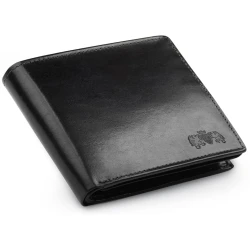 Vīriešu dabīgās ādas maks Scott (melns)