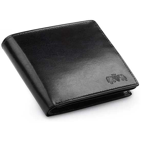 Vīriešu dabīgās ādas maks Scott (melns) ZG-062-BAR Premium