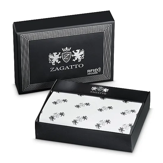 Vīriešu dabīgās ādas maks Scott (melns) ZG-062-BAR Premium