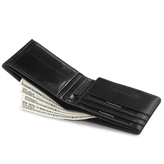 Vīriešu dabīgās ādas maks Scott (melns) ZG-062-BAR Premium