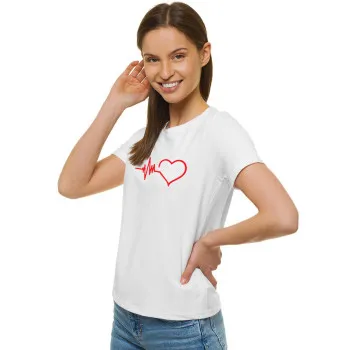 Sieviešu balta krekliņa „Heartbeat“