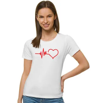 Sieviešu balta krekliņa „Heartbeat“