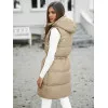 Sieviešu brūna veste ar kapuci JS/5M3186/392Z