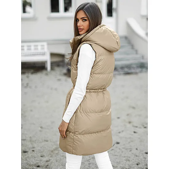 Sieviešu brūna veste ar kapuci JS/5M3186/392Z