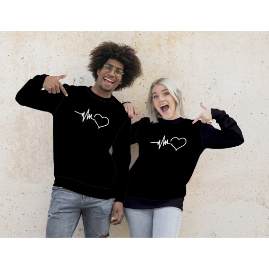 Sirds džemperis melnā (baltā) krāsā 2001-w01