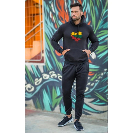 Vyriškas juodas sportinis kostiumas Vytis Sportinis2