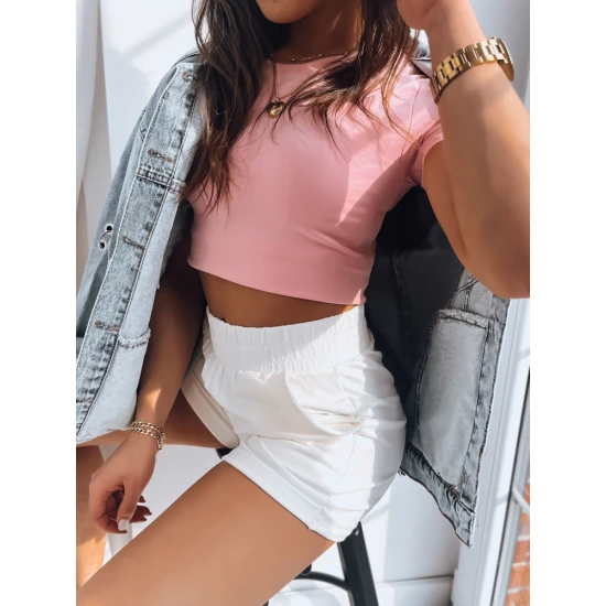 Baltas sieviešu īsās bikses Kikil SY0272