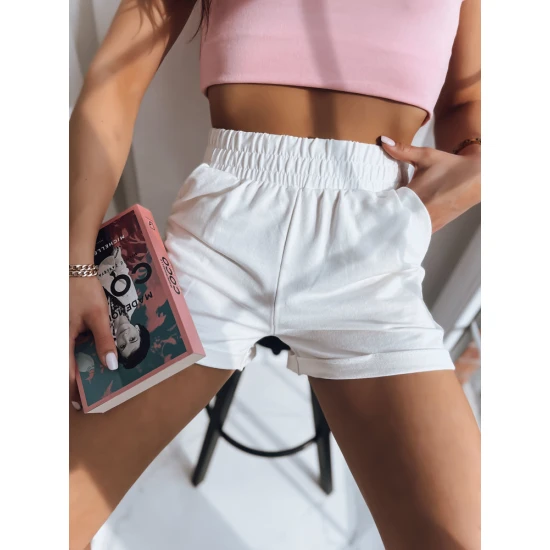 Baltas sieviešu īsās bikses Kikil SY0272