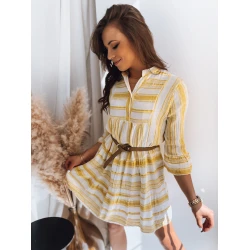 Akcija Amor kleita dzeltenā plisētā krāsā