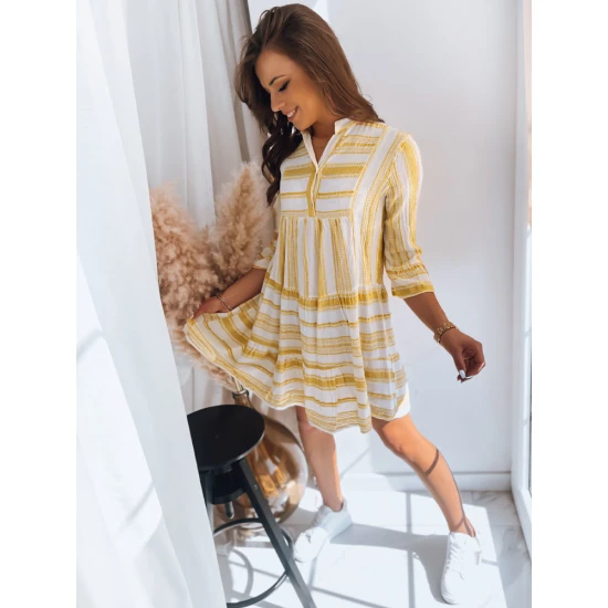 Akcija Amor kleita dzeltenā plisētā krāsā EY2291