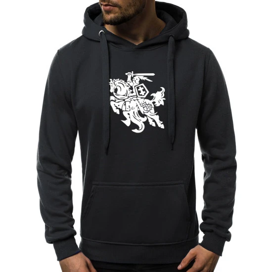 Vīriešu tumši zils džemperis ar kapuci Vytis Džemperi