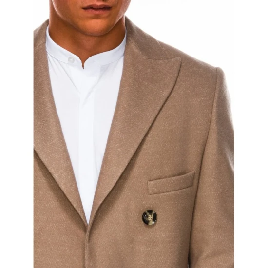 Vīriešu brūns mētelis Halon C429