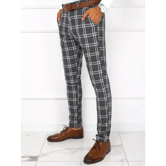 Vīriešu klasiskās tumši pelēkas bikses Rinas UX3776