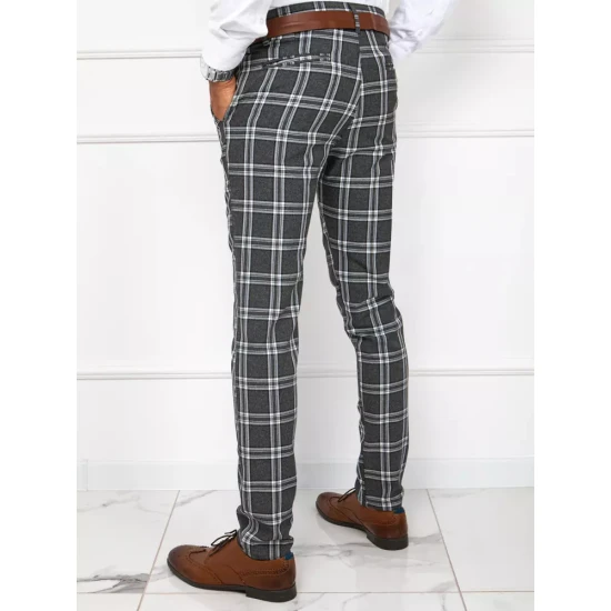 Vīriešu klasiskās tumši pelēkas bikses Rinas UX3776