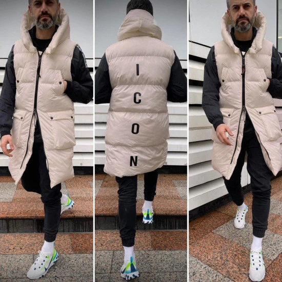 Brūna vīriešu veste ar kapuci Fegol PK4562 Premium