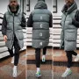 Vīriešu zila veste ar kapuci Fegol