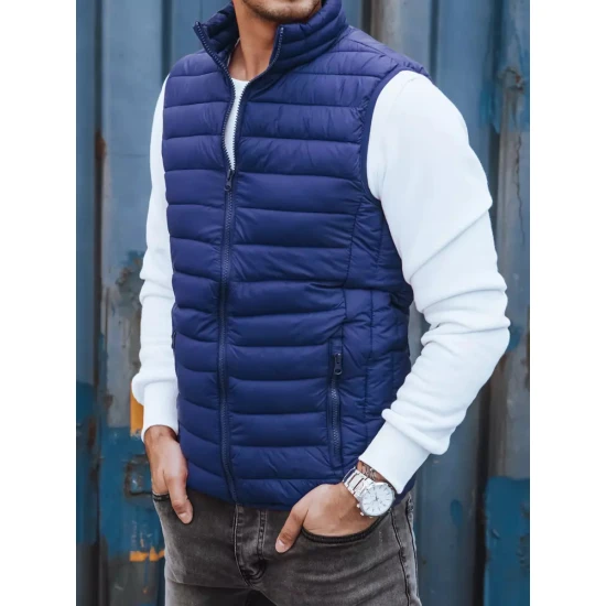 Izpārdošana Vīriešu tumši zila stepēta veste Mamor TX4124