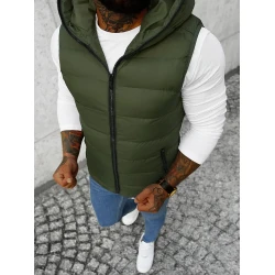 Tumši zaļa veste ar Nanor kapuci