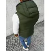 Tumši zaļa veste ar Nanor kapuci JS/M805/136