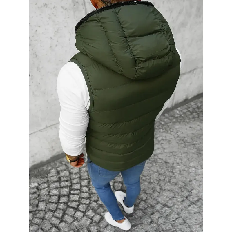 Tumši zaļa veste ar Nanor kapuci JS/M805/136