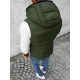 Tumši zaļa veste ar Nanor kapuci JS/M805/136