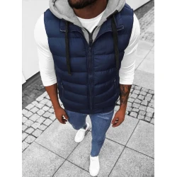 Vīriešu tumši zila jaka ar kapuci Neril