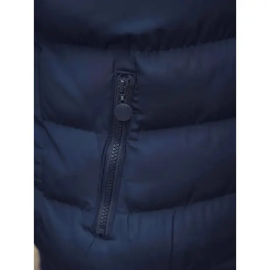 Vīriešu tumši zila jaka ar kapuci Neril JS/M751/215