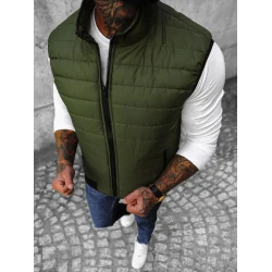 Stepēta vīriešu haki krāsas veste Lider