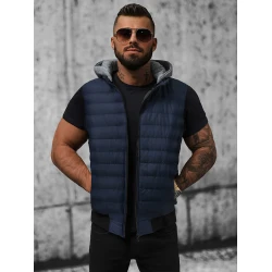 Akcija Tumši zila jaka ar kapuci Naron