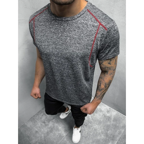 Akcija: Tumši pelēks vīriešu T-krekls Ted JS/HM089/2