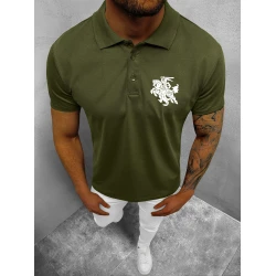 Vyriški tamsiai pilki polo marškinėliai "Vytis"