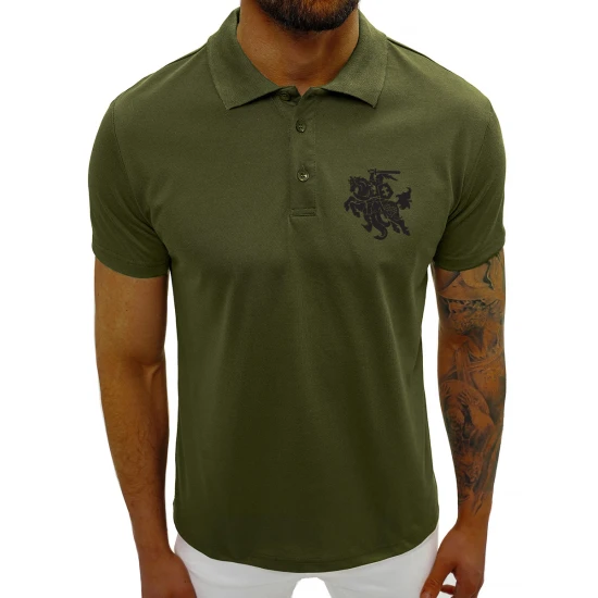 Vyriški tamsiai pilki polo marškinėliai 