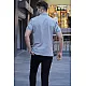 Mens gray polo shirt Zol PK5870 Premium