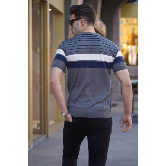 Vīriešu T-krekls pelēks Tonil PK5732 Premium