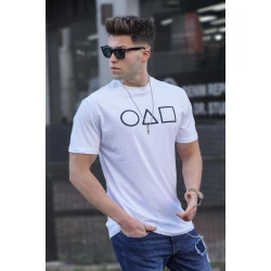 Vīriešu balts t-krekls Game