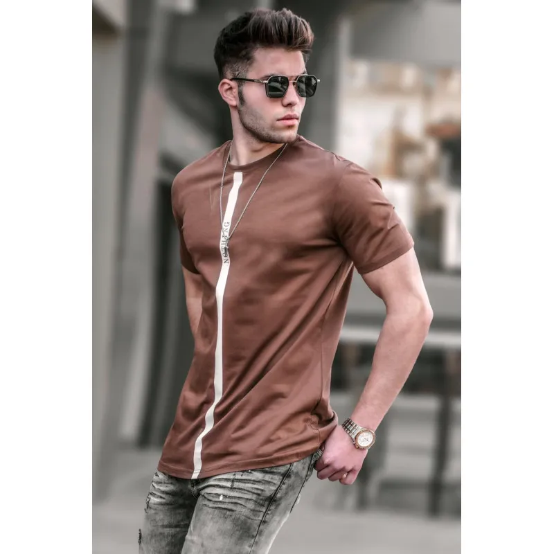 Vīriešu brūns T-krekls Jorge PK5378 Premium