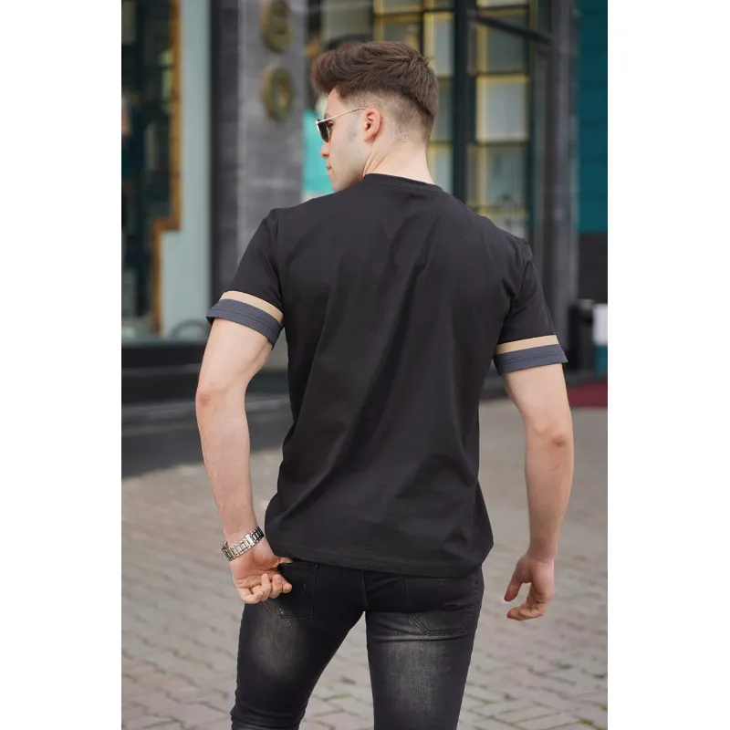 Vīriešu melns t-krekls Geoffrey PK5372 Premium