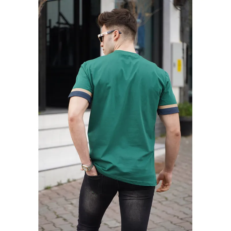 Vīriešu zaļš t-krekls Geoffrey PK5372 Premium