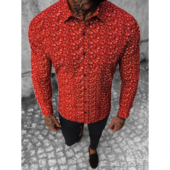 Sarkans vīriešu krekls Padol O/3722Z