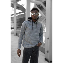 Brūns džemperis ar kapuci Rombas