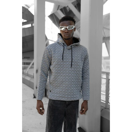 Brūns džemperis ar kapuci Rombas PK3028