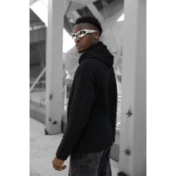 Brūns džemperis ar kapuci Rombas