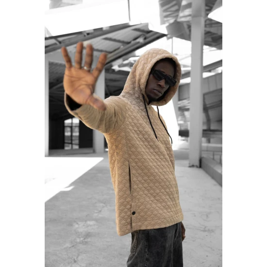 Brūns džemperis ar kapuci Rombas PK3028