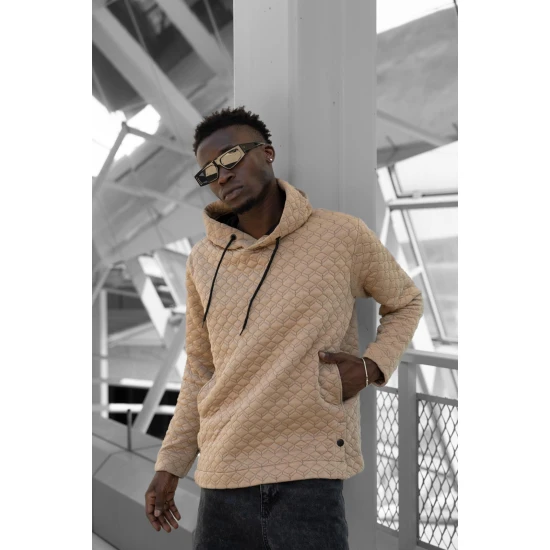 Brūns džemperis ar kapuci Rombas PK3028