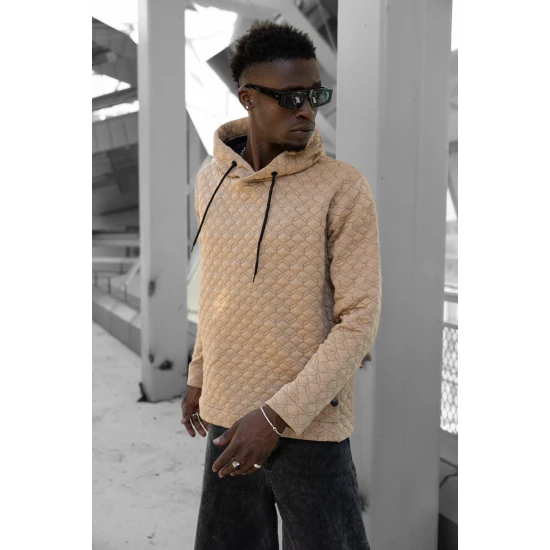 Brūns džemperis ar kapuci Rombas PK3028