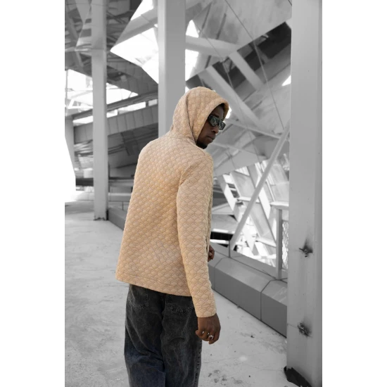 Brūns džemperis ar kapuci Rombas PK3028