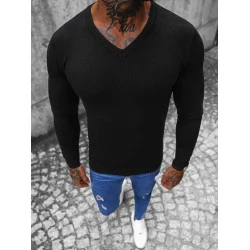 Vīriešu melns džemperis Gozil